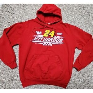Jeff Gordon #24 NASCAR 2014 Hoodie Sweatshirt Red Dodger‎ Brand USA